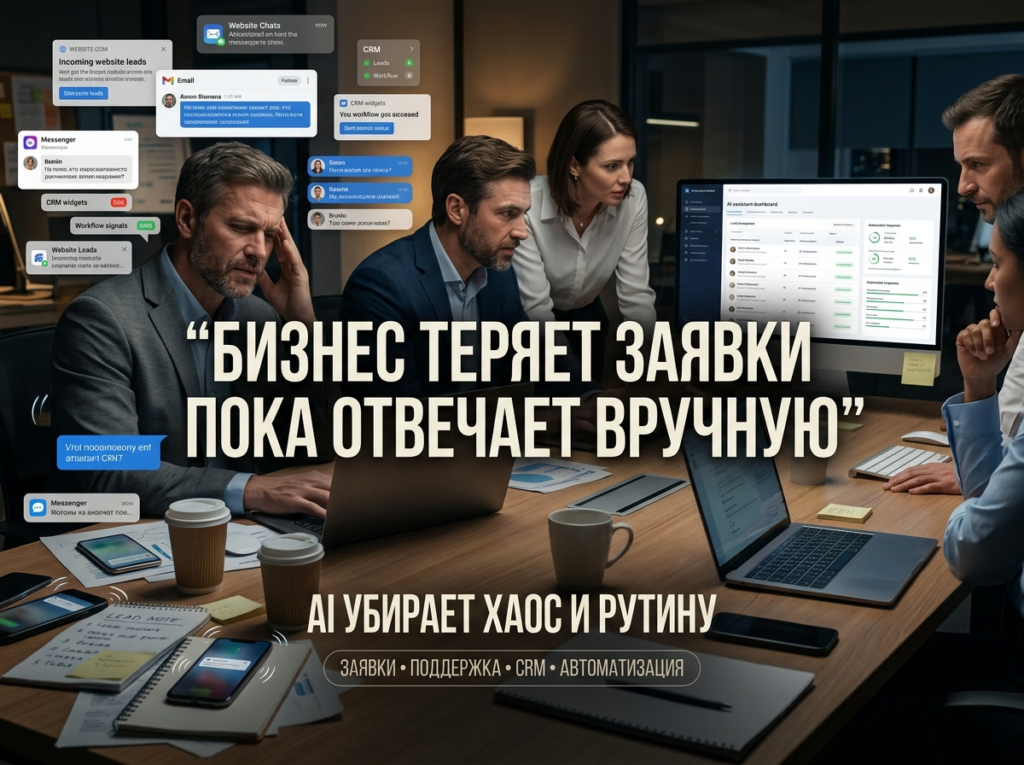БИЗНЕС ТЕРЯЕТ ЗАЯВКИ ПОКА ОТВЕЧАЕТ ВРУЧНУЮ